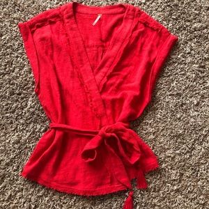NWOT Free People wrap top Sz S